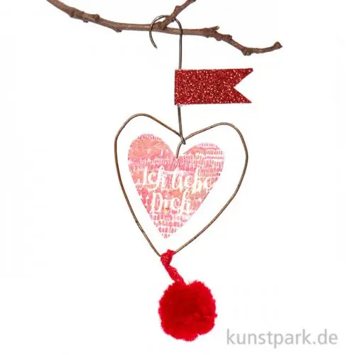 Good old friends - Mini Pompon Herzen - Ich liebe Dich Sichere Zahlung