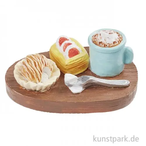 Hochwertig Miniatur Frühstücksbrett, 4,5 cm