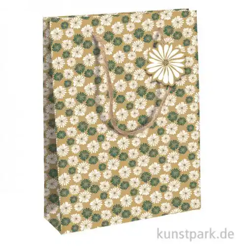 Geschenktasche Nature mit Anhänger, 26,5 x 14 x 33 cm Direktkauf