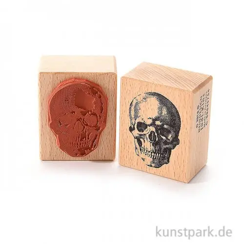 Stempel - Schädel, 4 x 5 cm Schneller Versand