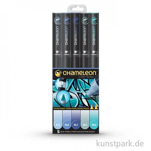 Chameleon Pen Set - 5 Blue Tones Billig