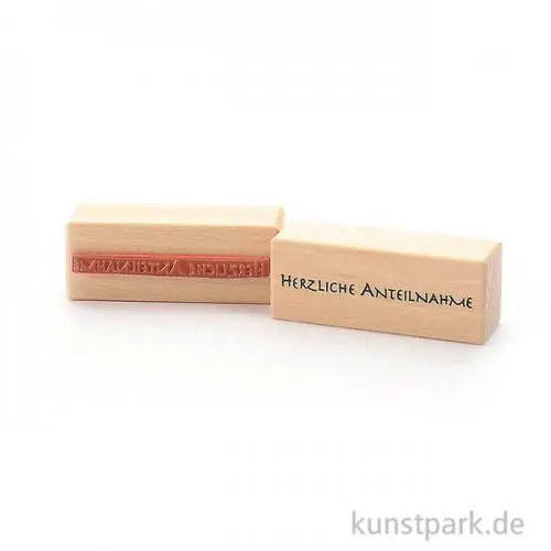 Billig Stempel - Herzliche Anteilnahme - 3x8 cm