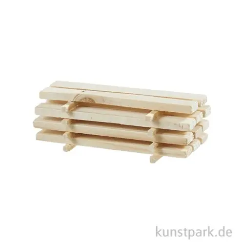 Miniatur Bretterstapel, Holz, 7 cm Nur Heute