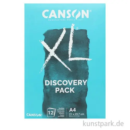 Preisreduziert Canson XL Papiere für Nasstechniken, Discovery Pack, A4, 12 Blatt