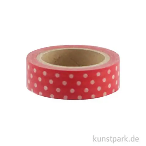 Sichere Zahlung Masking Tape - Dots Bordeaux, 15 mm, 10 m Rolle
