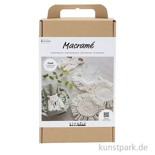 Bastelset Makramee - Tischdeko, Creme Jetzt Zugreifen