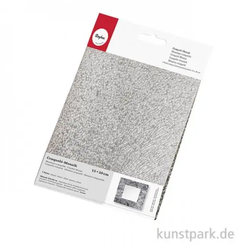 Craquelé-Mosaik - Spiegel, 15x20 mm, 1 Platte Silber Online Kaufen