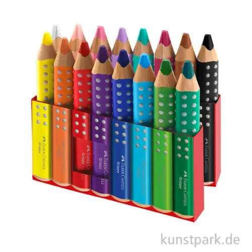 Faber-Castell Grippy Buntstifte für Kinder, 16er Set mit Spitzer Expressversand