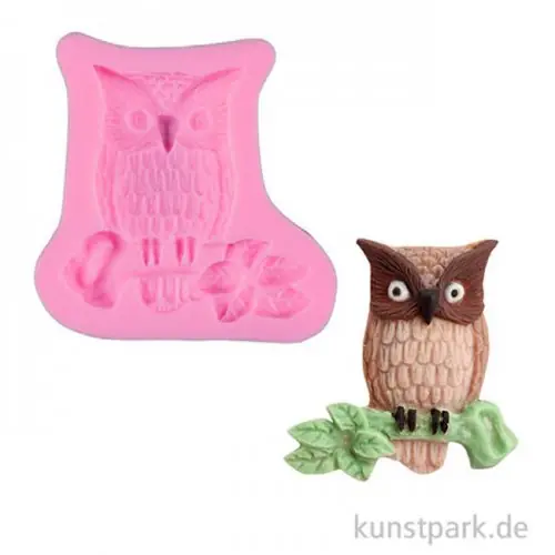 Top-Seller Silikon Gießform - Eule, 5,8 x 5,8 x 1,2 cm