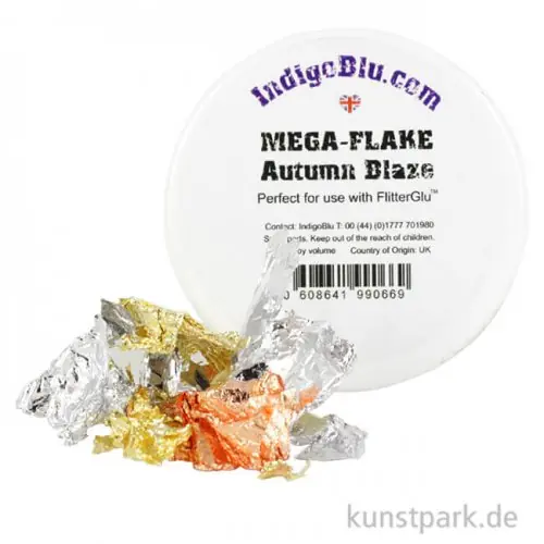 IndigoBlu Deko-Metall-Flocken Autumn Blaze, 1,7 g Dose Sonderangebot