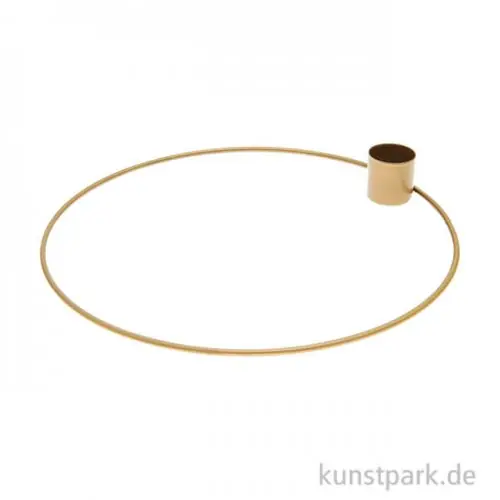 Metallring mit Kerzenhalter, Matt Gold, 20 cm Wochenendangebot