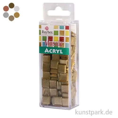 Top-Qualität Acryl-Mosaik - Metallic, 1x1 cm, 50 g