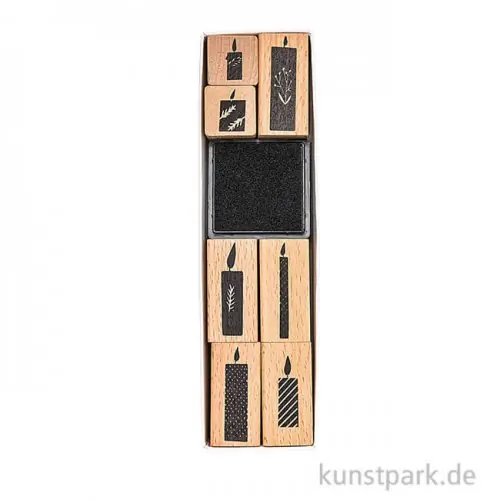 Begrenztes Angebot Stempelset - Kerzen mit 7 Stempel