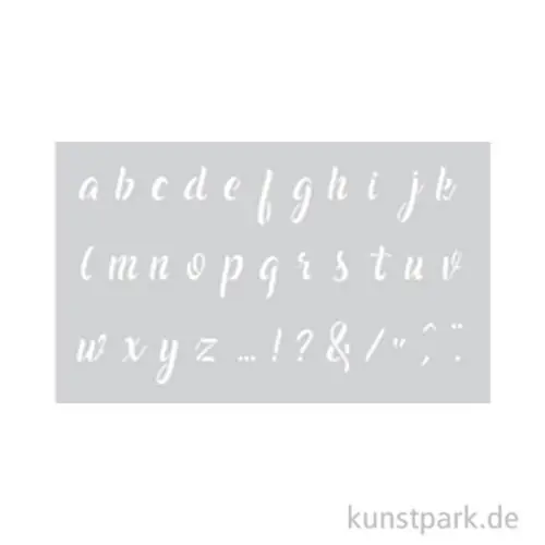 Wochenendangebot Schablone - Alphabet, Kleinbuchstaben, 12 x 20 cm