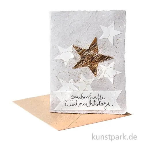 Hochwertig Good old friends - Winterpapierkunstkarte, Sterne