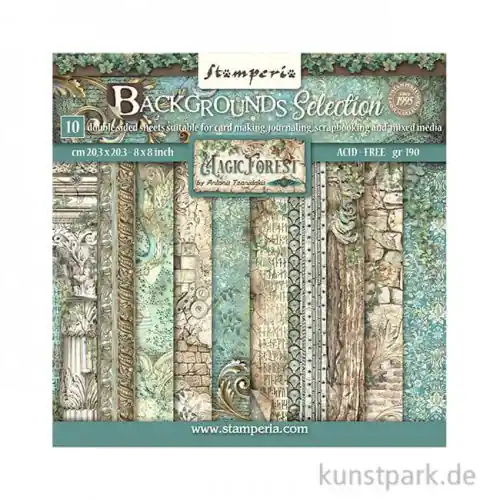 Stamperia Scrapbooking Pad - Magic Forest Backgrounds, 20,3 x 20,3 cm Sofort Bestellen
