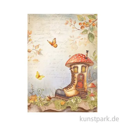 Stamperia Reispapier - Whispering Woods Boot House, DIN A4 Bestpreis