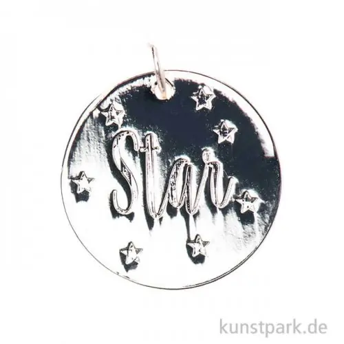 Finale Aktion Schmuck-Anhänger Scheibe - Star, Silber