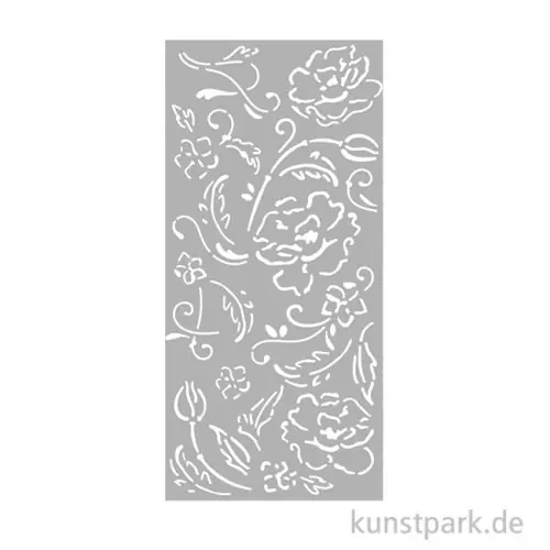 Im Trend Stamperia Schablone - Old Lace Flowers, 12 x 25 cm