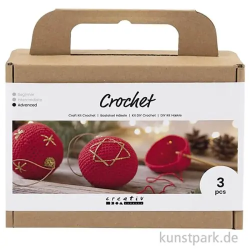Bastelset Weihnachtskugeln Häkeln, Rot Sofort Bestellen