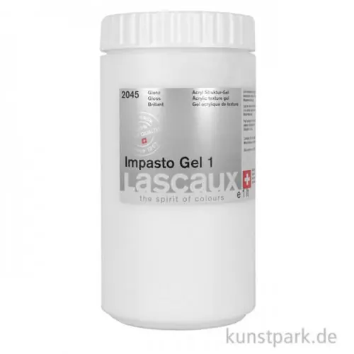 Lascaux Impasto Gel 1 - Glanz, 1 Liter Preis Gesenkt