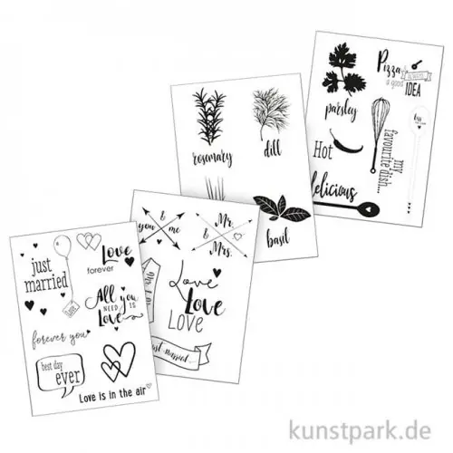 Transferpapiere mit Vorlagen - Love-Kitchen Sale