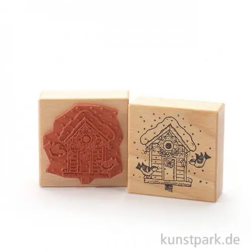 Beliebt Stempel - Tina - Weihnachtsvogelhäuschen - 7x7 cm