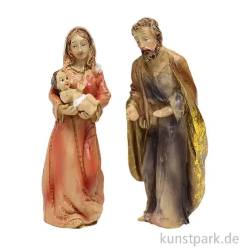 Preisknaller Krippenfiguren - Heilige Familie, 7,5 cm, 2-teilig