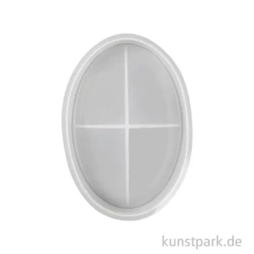 Top-Qualität Silikon Gießform - Seifenschale Oval, 12,3 x 8,3 x 1,8 cm