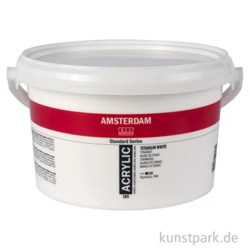 Limited Edition Talens AMSTERDAM Acrylfarbe, 2500 ml Eimer, Titanweiß