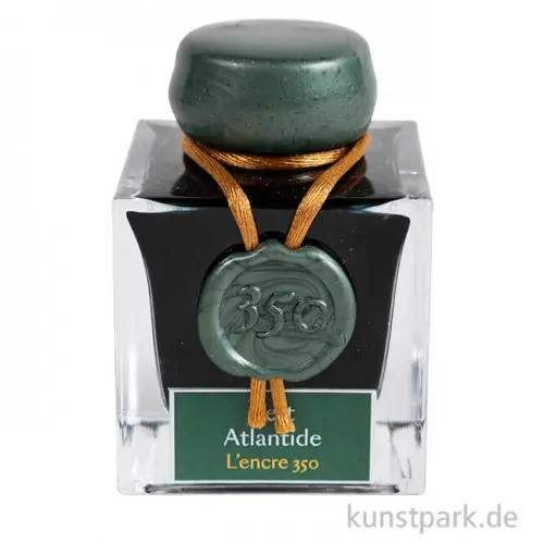HERBIN Tinte 350 mit Gold- und Silberschimmer - Vert Atlantide, 50 ml Neuheit