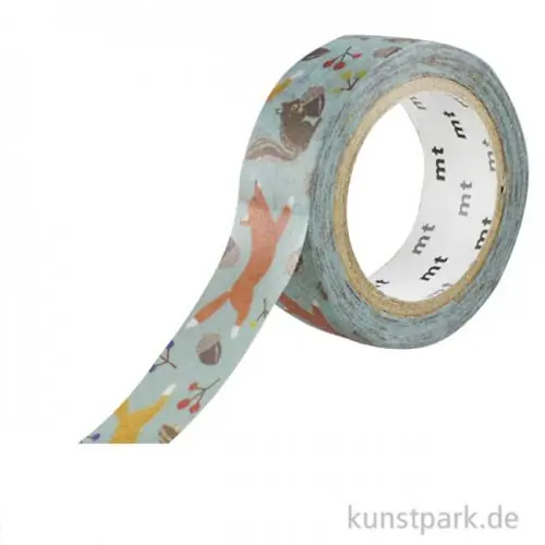 MT Masking Tape, Embroidery Fox and Squirrel, 15 mm, 7 m Rolle Kostenloser Versand
