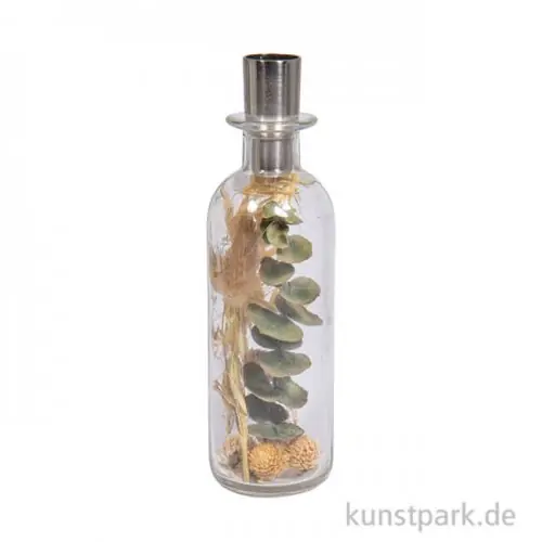 Glasvase mit Trockenblumen + Kerzenhalter für Stabkerze, 5,5 x 18,5 cm Jetzt Zugreifen