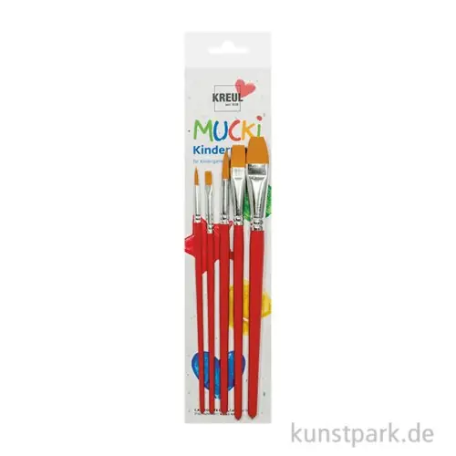Sonderangebot MUCKI Kreativpinsel für Schule + Hobby, 5er Set