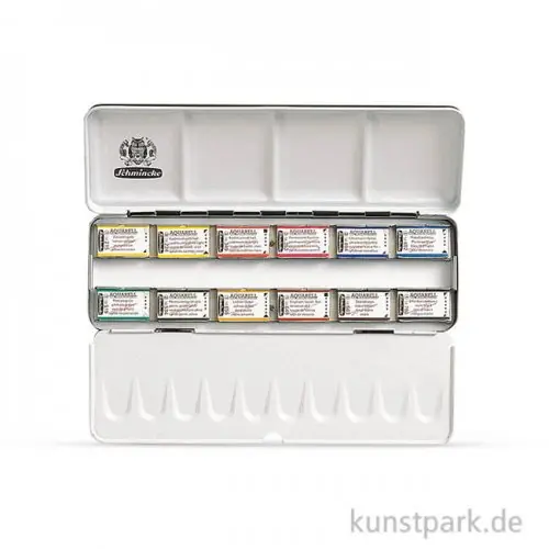 Sonderaktion Schmincke HORADAM Aquarellkasten mit 12 ganzen Näpfchen
