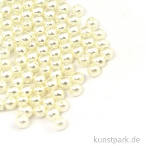 Jetzt Zugreifen Renaissance Glaswachsperlen Schneeweiß - 3 mm, 95 Stück