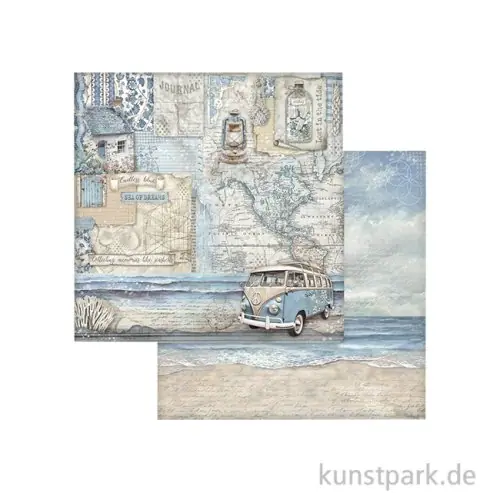 Stamperia Scrappapier - Silent Sea Van, 30,5 x 30,5 cm Geld-Zurück-Garantie