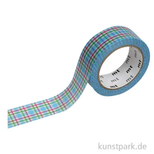 MT Masking Tape Colorful Checkered Blue, 15 mm, 7 m Rolle Neue Ware