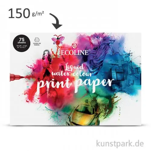 Talens ECOLINE - Water Colour Print Paper, DIN A4, 150g, 75 Blatt Top-Angebot