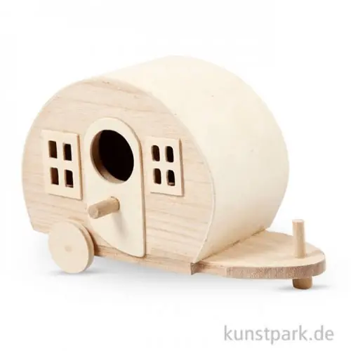 Campingwagen aus Holz, 18x8x11 cm Finale Aktion