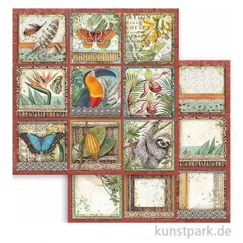 Stamperia Scrappapier - Amazonia Square Tags, 30,5x30,5 cm Bestseller