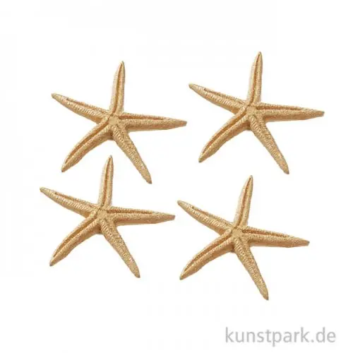Exklusiv Mini Seestern mit Glitzer, 6,5 cm, 4 Stück