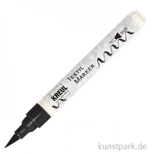 Handgefertigt KREUL Textil Marker Brush 1-3 mm, Schwarz