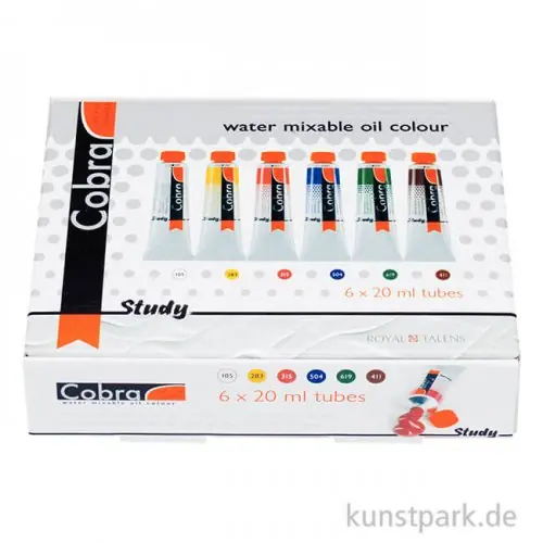 Talens COBRA Study wasservermalbare Ölfarbe Starterset klein 6x20 ml Saisonangebot