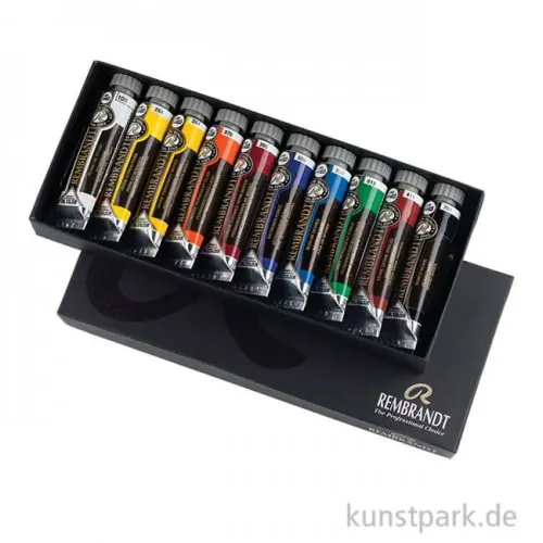 Zertifiziert Talens REMBRANDT Ölfarbe Basis-Set mit 10 x 15 ml Tuben im Karton