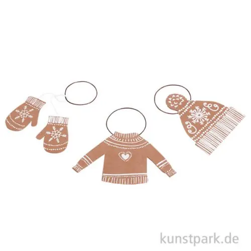 Good old friends - Lebkuchenornamente, 3er Set, Winterkleidung Sichere Zahlung