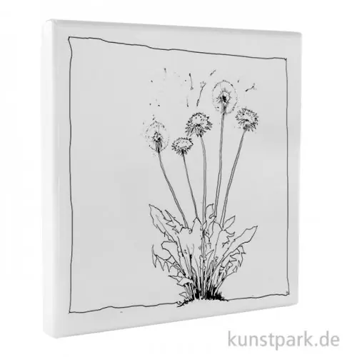 Kostenloser Rückversand Motiv-Keilrahmen Color Sketch Löwenzahn, 20 x 20 cm