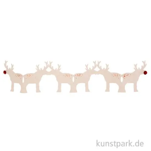 Geprüft Good old friends - Rentier Tischgirlande, Graupappe
