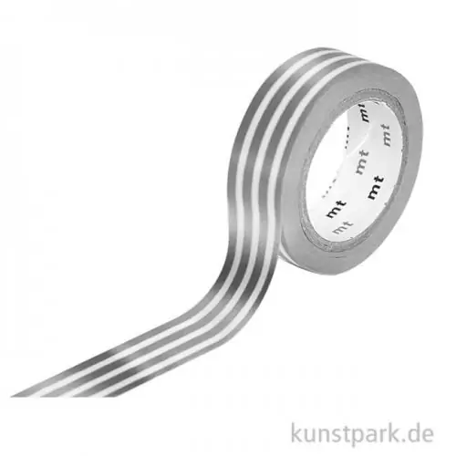 Neu MT Masking Tape Border Silver 2, 15 mm, 7 m Rolle