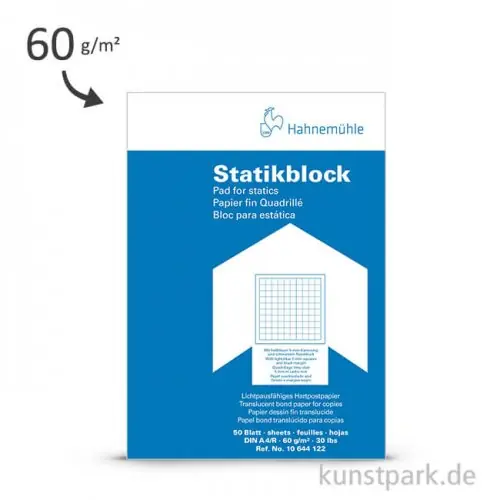 Bestseller Hahnemühle Statikpapier, 50 Blatt, 60g, DIN A4